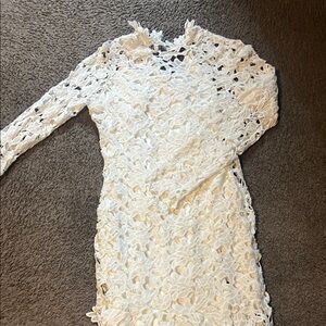 Elegant White Lace Dress